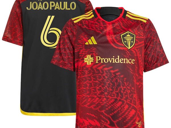 Joao Paulo Seattle Sounders FC adidas Youth 2024 The Bruce Lee Kit Replica Player Jersey – Red