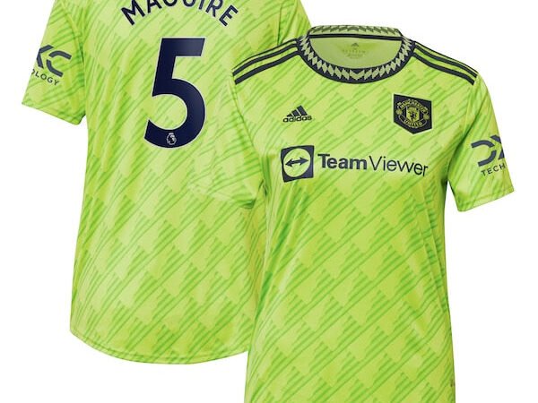 Harry Maguire Manchester United adidas Women's 2022/23 Third Replica Player Jersey - Neon Green