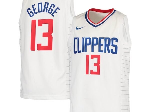Paul George LA Clippers Nike Youth 2020/21 Swingman Jersey - Association Edition - White