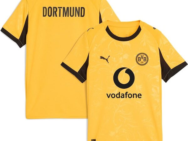 Borussia Dortmund Puma Youth 2025/26 Cup Replica Jersey - Yellow