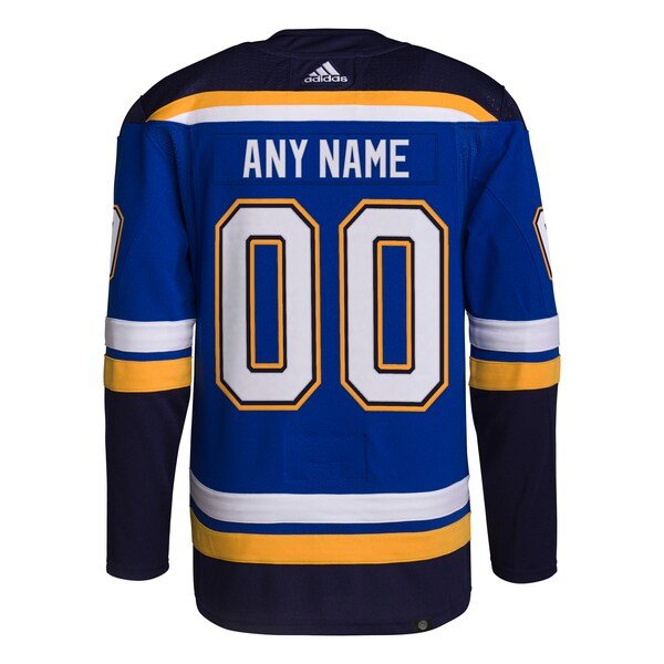 St. Louis Blues adidas Home Primegreen Authentic Custom Jersey - Royal