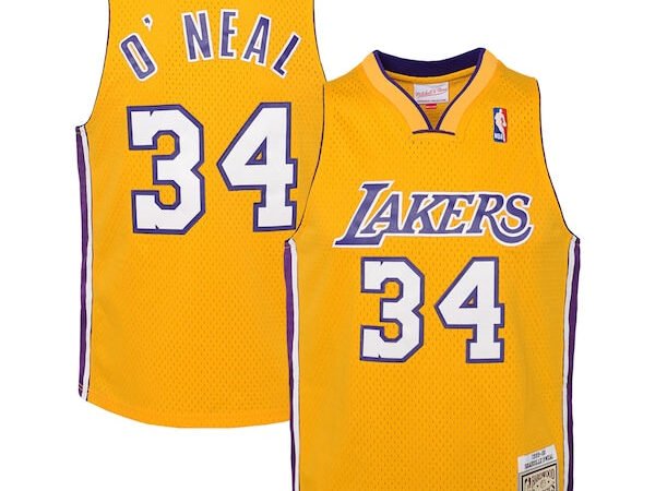 Shaquille O'Neal Los Angeles Lakers 1999/00 Hardwood Classics Swingman Jersey - Gold