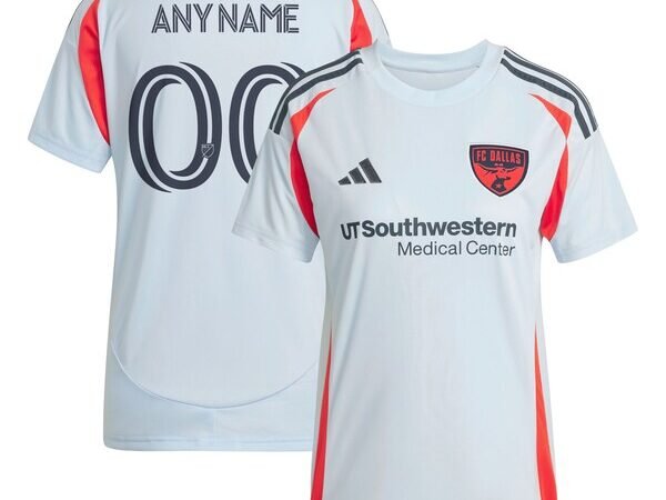 FC Dallas adidas Women's 2025 The Inferno Kit Replica Custom Jersey - Light Blue