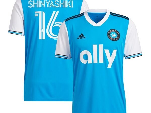 Andre Shinyashiki Charlotte FC adidas 2022 Primary Replica Player Jersey - Blue
