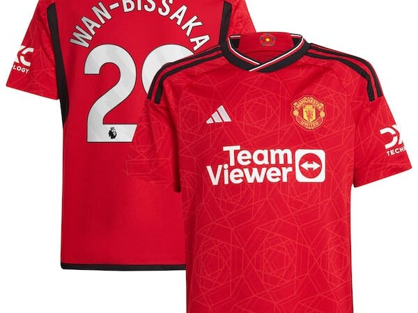 Aaron Wan-Bissaka Manchester United adidas Youth 2023/24 Home Replica Player Jersey - Red