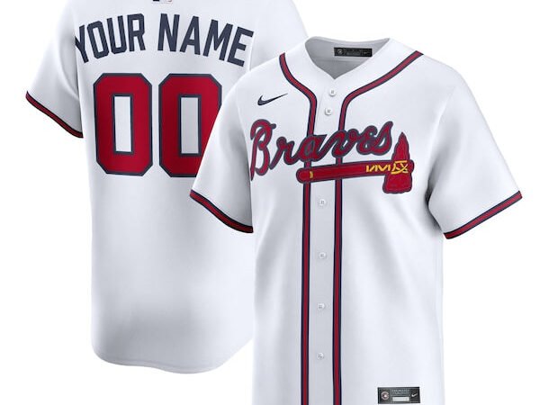 Atlanta Braves Nike Home Limited Custom Jersey - White