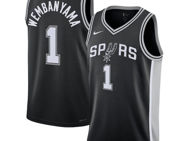 Victor Wembanyama San Antonio Spurs Nike Unisex 2023 NBA Draft First Round Pick Swingman Jersey - Icon Edition - Black