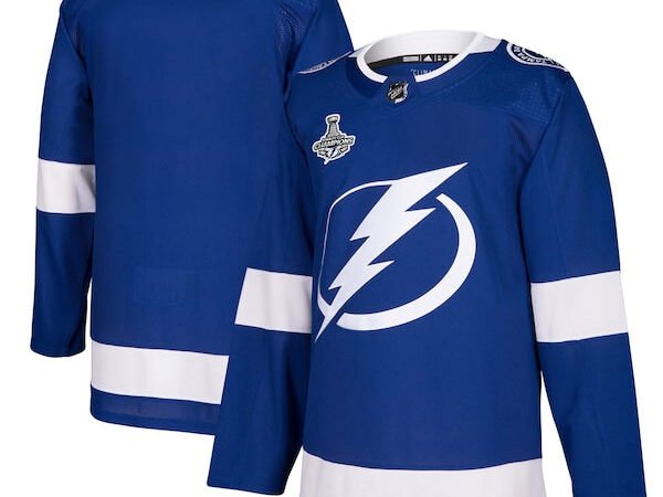 Tampa Bay Lightning adidas 2021 Stanley Cup Champions Patch Authentic Jersey - Blue