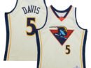 Baron Davis Golden State Warriors Chainstitch Swingman Jersey - Cream