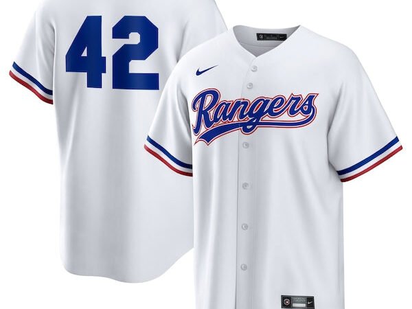 Texas Rangers Nike Home  2025 Jackie Robinson Day Replica Jersey - White