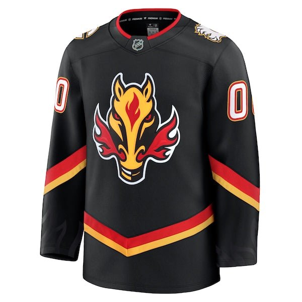 Calgary Flames Alternate Premium Custom Jersey - Black/Red/White