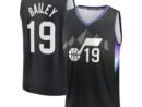 Ace Bailey Utah Jazz  Youth 2025 NBA Draft First Round Pick Fast Break Replica Jersey - Statement Edition - Black
