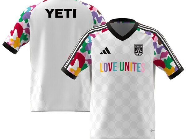 Austin FC adidas Youth 2024 Pride Pre-Match Top - White