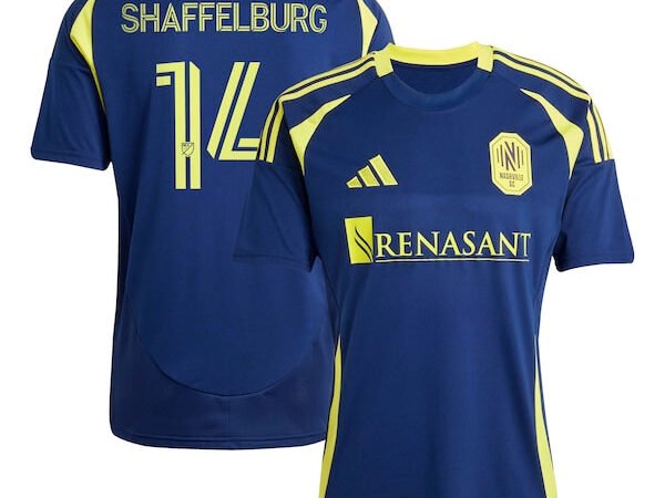 Jacob Shaffelburg Nashville SC adidas 2025 The Heart of Nashville Kit Replica Player Jersey - Navy