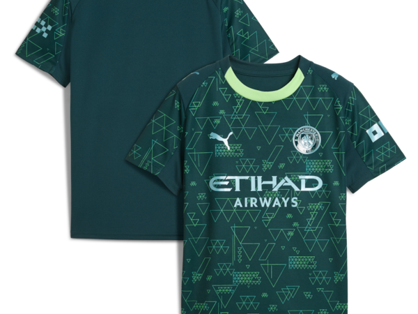 Manchester City Puma x EA SPORTS FC Youth 2025/26 Fourth Jersey - Green