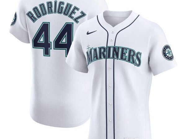 Julio Rodríguez Seattle Mariners Nike Home Elite Jersey - White/Cream/Teal