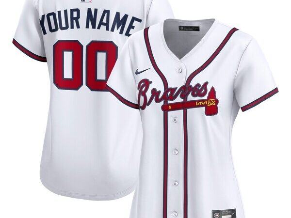 Atlanta Braves Nike Women's Home Limited Custom Jersey - White