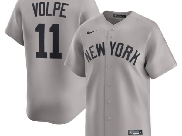 Anthony Volpe New York Yankees Nike Road Limited Player Jersey - Gray/White