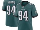 Byron Young Philadelphia Eagles Nike Team Game Jersey - Midnight Green
