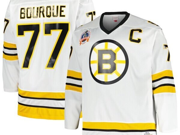 Ray Bourque Boston Bruins Big & Tall Captain Patch Blue Line Player Jersey - White