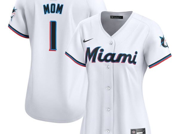 Miami Marlins Nike Women's #1 Mom Home Limited Jersey - White
