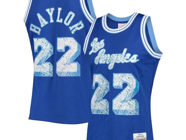 Elgin Baylor Los Angeles Lakers 1996/97 Hardwood Classics NBA 75th Anniversary Diamond Swingman Jersey - Royal