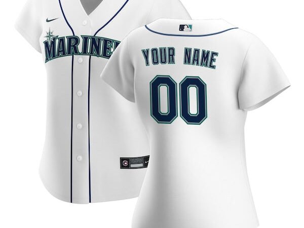 Seattle Mariners Nike Women's Home Replica Custom Jersey - White