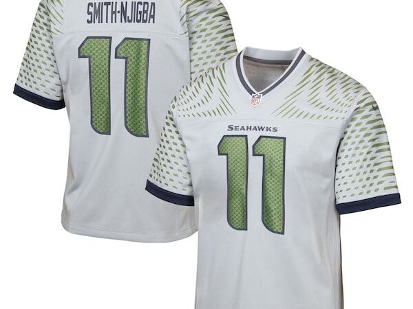 Jaxon Smith-Njigba Seattle Seahawks Nike Youth 2025 Rivalries Collection Game Jersey - Wolf Gray