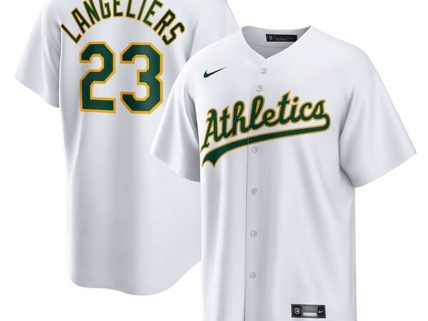 Shea Langeliers Athletics Nike Home Replica Jersey - White