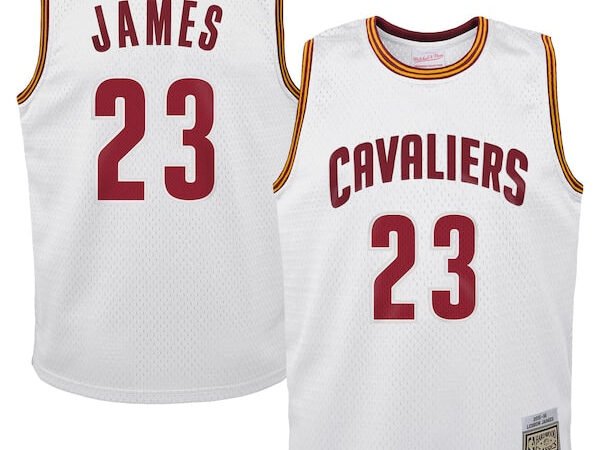 LeBron James Cleveland Cavaliers  Youth 2015-16 Hardwood Classics Swingman Throwback Home Jersey - White