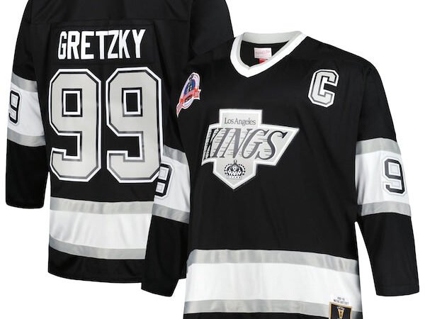 Wayne Gretzky Los Angeles Kings Big & Tall 1992/93 Blue Line Player Jersey - Black