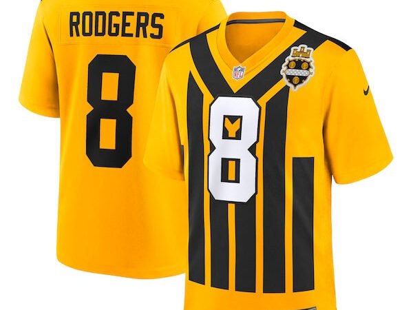 Aaron Rodgers Pittsburgh Steelers Nike Alternate 1933 Throwback Game Jersey - Gold/Black