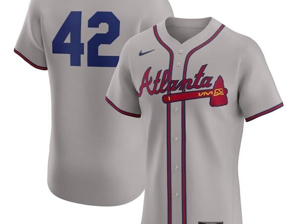 Atlanta Braves Nike 2024 Jackie Robinson Day Elite Jersey - Gray