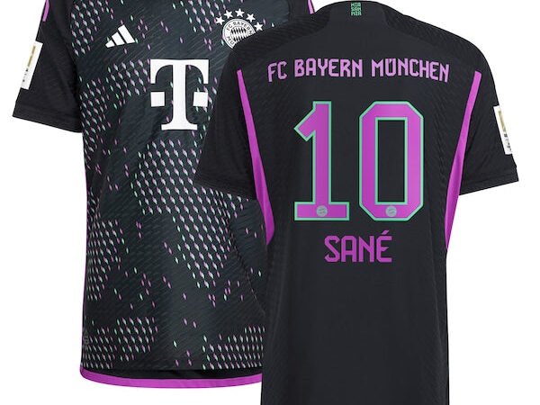 Leroy Sané Bayern Munich adidas 2023/24 Away Authentic Player Jersey - Black/White