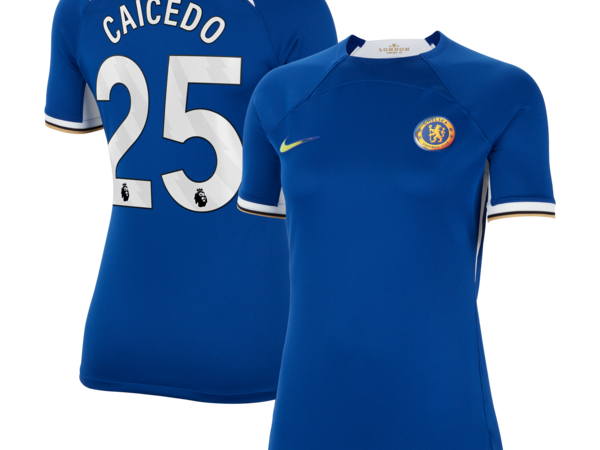 Moisés Caicedo Chelsea Nike Women's 2023/24 Home Stadium Replica Player Jersey - Blue/Navy