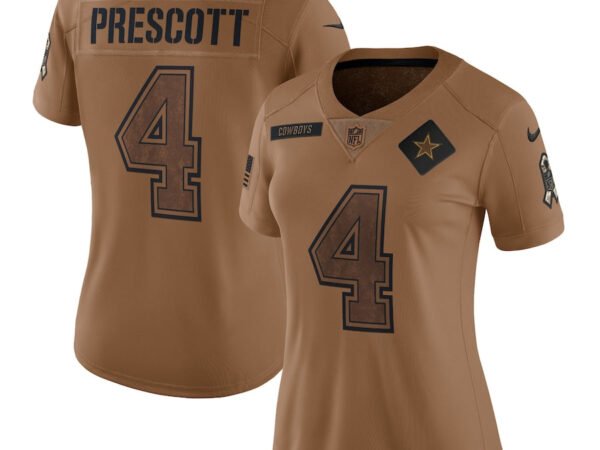 Dak Prescott Dallas Cowboys Nike Women's 2023 Salute To Service Limited Jersey - Brown