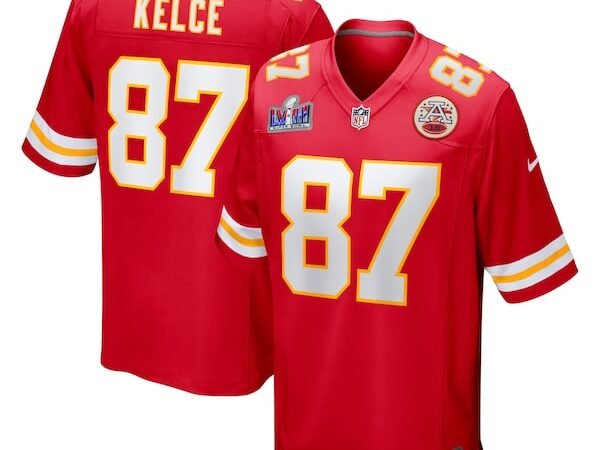 Travis Kelce Kansas City Chiefs Nike Super Bowl LVIII Game Jersey - Red