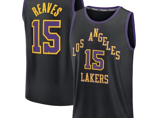 Austin Reaves Los Angeles Lakers Youth 2025/26 City Edition Fast Break Jersey - Black