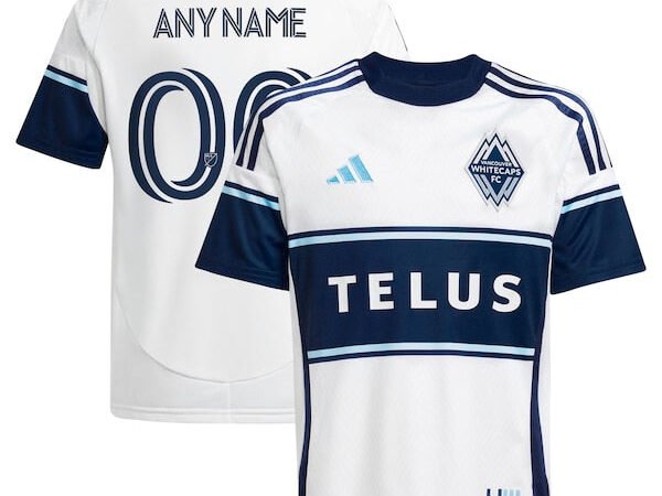 Vancouver Whitecaps FC adidas Youth 2025 The Peak Replica Custom Jersey - White