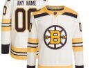 Boston Bruins adidas   100th Anniversary Primegreen Authentic Custom Jersey - Cream