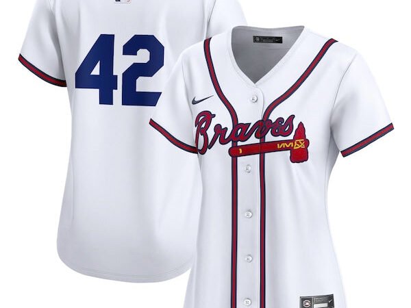 Atlanta Braves Nike Women's 2024 Jackie Robinson Day Home Limited Jersey – White