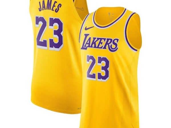 LeBron James Los Angeles Lakers Nike Authentic Jersey - Icon Edition - Gold