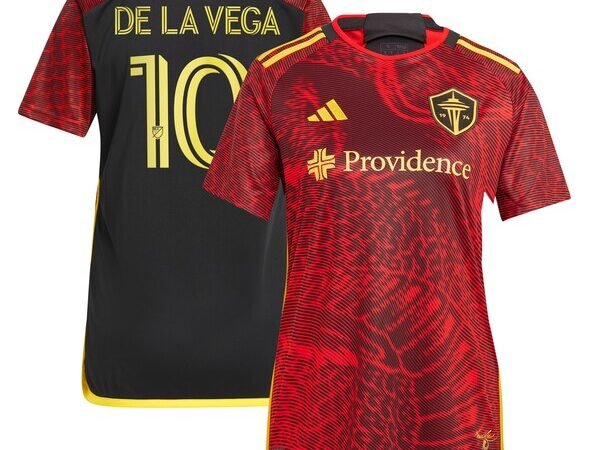 Pedro de la Vega Seattle Sounders FC adidas Women's 2024 The Bruce Lee Kit Replica Player Jersey – Red