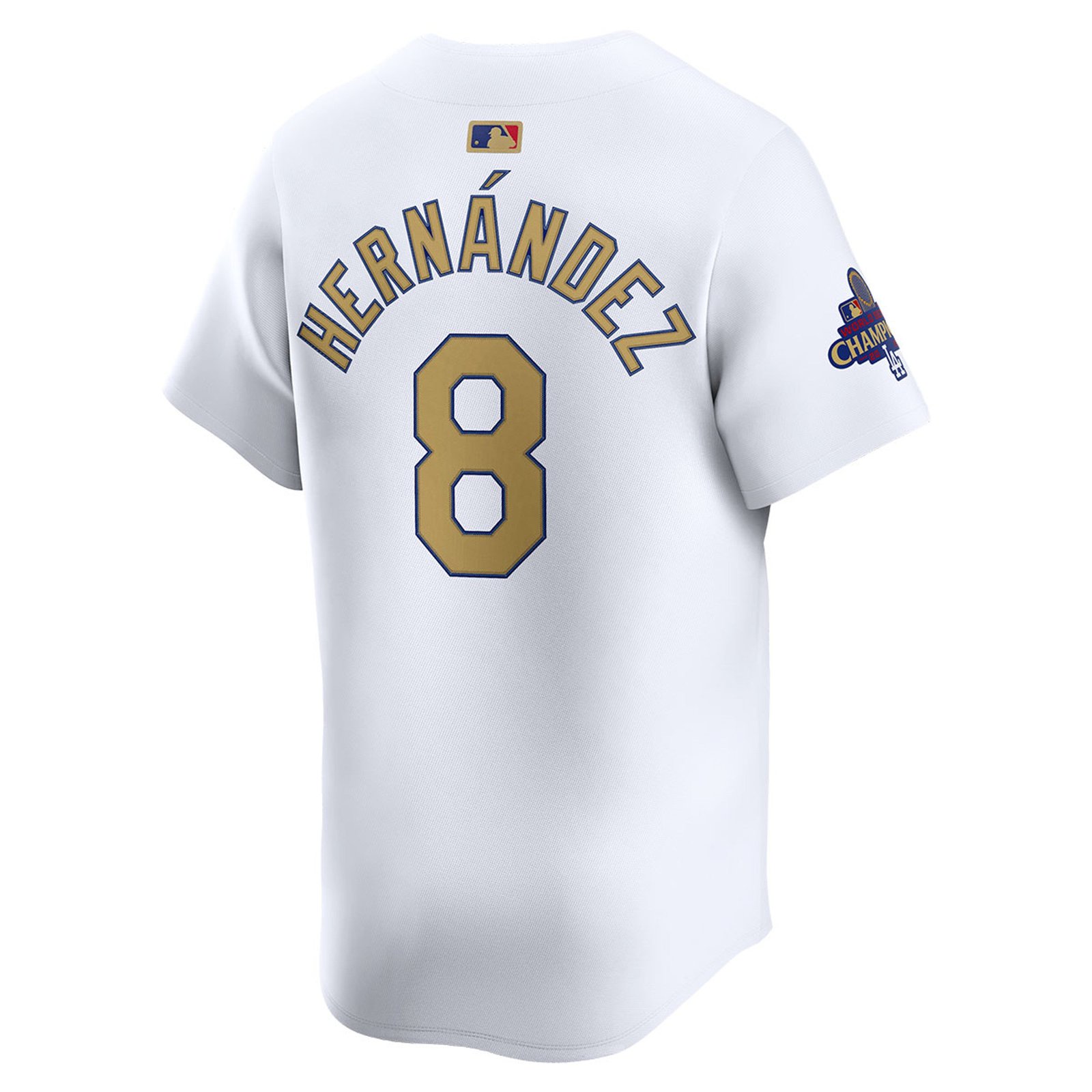 Enrique Hernández Los Angeles Dodgers Nike 2025 Gold World Series Champions Limited Jersey - White