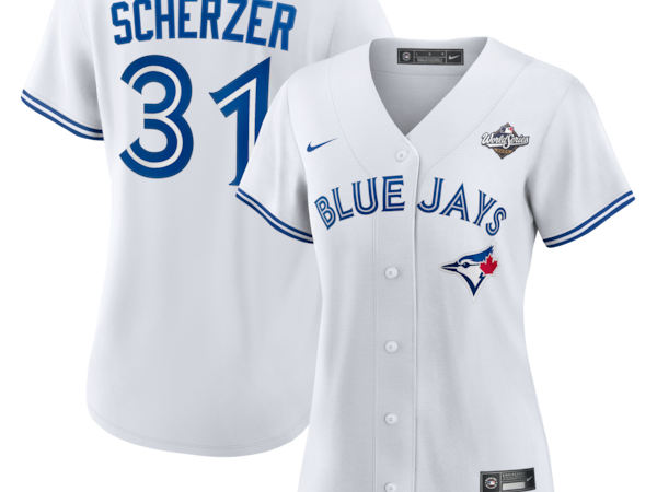 Max Scherzer Toronto Blue Jays Nike Women's 2025 World Series Home Replica Player Jersey - White
