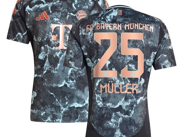 Thomas Müller Bayern Munich adidas 2024/25 Away Replica Player Jersey - Black