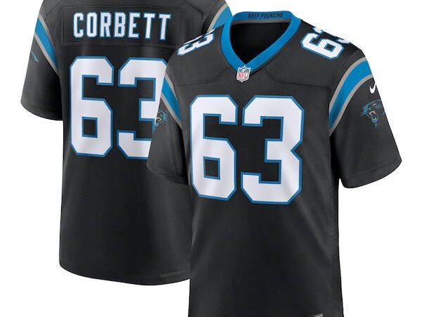Austin Corbett Carolina Panthers Nike Team Game Jersey - Black