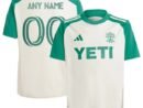 Austin FC adidas Youth 2024 The Armadillo Kit Replica Custom Jersey – Tan