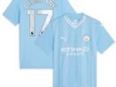 Kevin De Bruyne Manchester City Puma Women's 2023/24 Home Replica Player Jersey - Sky Blue