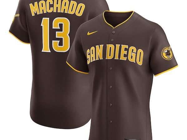 Manny Machado San Diego Padres Nike Road Elite Jersey - Brown/White